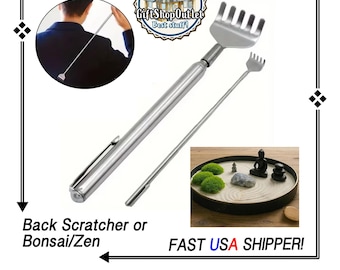 Expandable BACK SCRATCHER, Zen Gift for her, Gift for Dad, Bonsai tool, mini rake