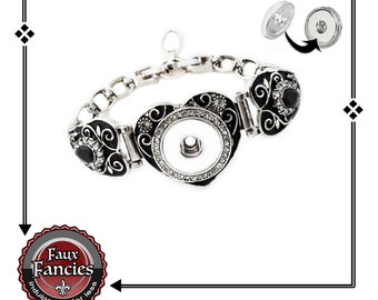 Heart RHINESTONE SNAP Bracelet, “Vintage” Snap Bracelet, Valentines Gift, #SnapBracelet, #SnapButtonJewelry, #SnapJewelry, #18mmSnapButtions
