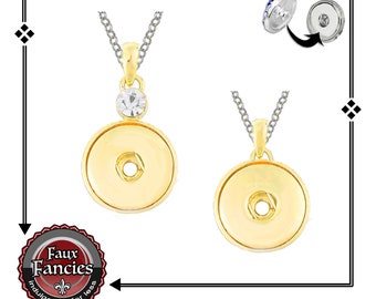 Simply Nice Snap Button Pendants, Snap Jewelry Pendant, 18mm Ginger Snaps, #SnapButtons, #SnapButtonJewelry, #SnapCharms, #GoldSnapNecklace