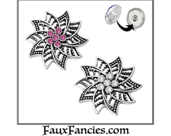 SALE! SNAP Buttons, Rhinestone Snap Button, Ginger Snap, Snap Charm, #BraceletCharm, Flower Rhinestone Snap, Snap Jewelry, #RhinestoneFlower