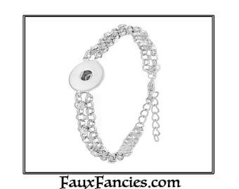 Rhinestone Snap BRACELET, 18mm Snap Button Bracelet,Ginger Snaps, Snap, Snap Jewelry, Interchangeable Snap Buttons, Jewelry gift