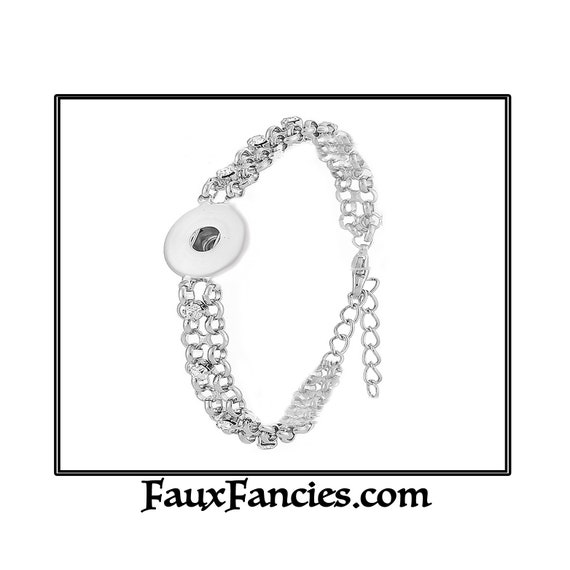 Rhinestone Snap BRACELET, 18mm Snap Button Bracelet,Ginger Snaps, Snap, Snap Jewelry, Interchangeable Snap Buttons, Jewelry gift