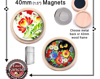 SALE! WiLDFLOWERS & WATERCOLOR FLOWER Handmade Magnets, Wildflower Magnet, Spring Flowers, #Wildflowers, #WatercolorFlower, #SpringFlowers