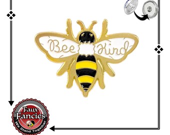 Bee Kind Snap Buttons EXCLUSIVELY OURs! Ginger Snaps, #BeeSnap, #BeeKindSnap, #BeeCharm, #BeKindCharm, #SnapButtonJewelry, Snap Buttons