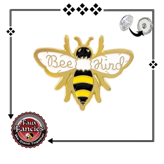 Bee Kind Snap Buttons EXCLUSIVELY OURs! Ginger Snaps, #BeeSnap, #BeeKindSnap, #BeeCharm, #BeKindCharm, #SnapButtonJewelry, Snap Buttons