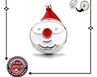 SUPER CUTE! Santa Face Snap Buttons, Christmas Ginger Snaps, Snap Charms, Interchangeable Snap, Rhinestone Snaps, Snap Snap, Jewelry gift