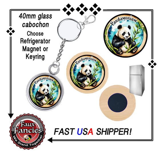 PANDA Handmade Keyring, New PANDA Handmade Key Ring, Panda Fridge Magnet, #Pandamonium, #KeyringCollector, #PandaKeyRing, #PandaMagnet