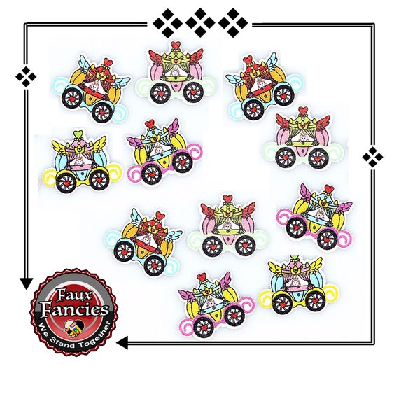 CLEARANCE! BUTToNS, BuTTONs! 3 PCs Princess Carriage Button, Princess Charm, Princess Scrapbook Button, #WoodenButton, #CraftButtons