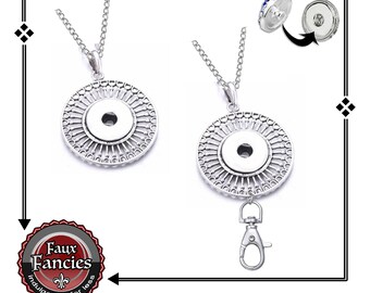 Open Snap Button Clip Pendant, Snap Button ID Pendant, Open Design 18mm Ginger Snap Pendant ID, #SnapButtonID, #SnapButtonJewelry,#SnapSnap