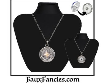 Snap Button PENDANT, Ginger Snap Pendant, 18mm Snap Button Jewelry, #SnapButtons, #SnapButtonJewelry, #SnapPendant