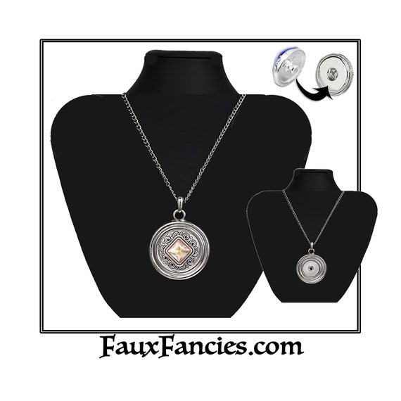 Snap Button PENDANT, Ginger Snap Pendant, 18mm Snap Button Jewelry, #SnapButtons, #SnapButtonJewelry, #SnapPendant