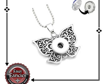 Butterfly Snap Button Pendant, Butterfly Pendant, Butterfly 18mm Charm Pendant, #ButterflyCharm, #ButterflyPendant, #SnapButtonPendant