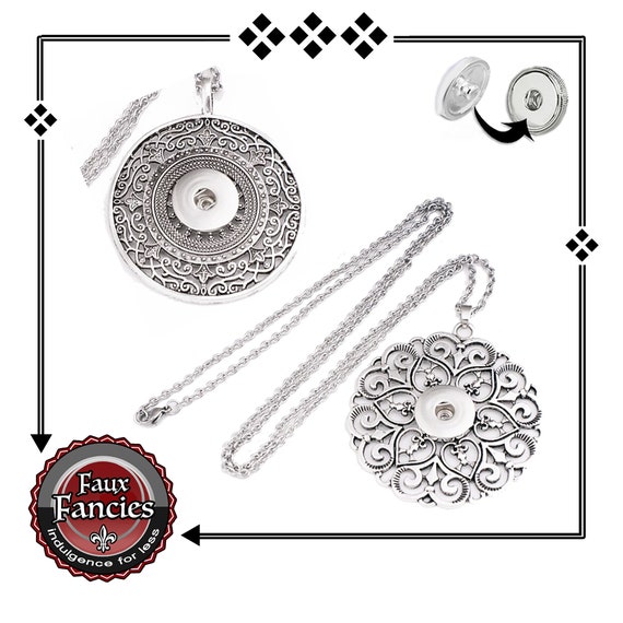 SALE! Snap Button Pendants, UNIQUE Large Pendant for Snaps, Ginger Snaps, Interchangeable Snap, Rhinestone Snap, SnapPopper, #SnapPendant