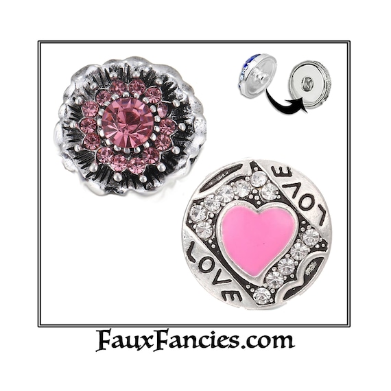 HEART Snap buttons, SALE! 18mm LOVE Ginger Snaps, #SnapButtons, Snap Charm, Changeable Snap, Rhinestone Snaps, Snap Jewelry Snap, #SnapCharm