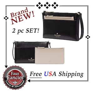 SALE! NeW! KATE SPaDE Double Compartment LEATHeR Crossbody Bag, Authentic, GORGeOUS Bag, Perfect for TRAVeL, shopping, evening, SHiP FrEE