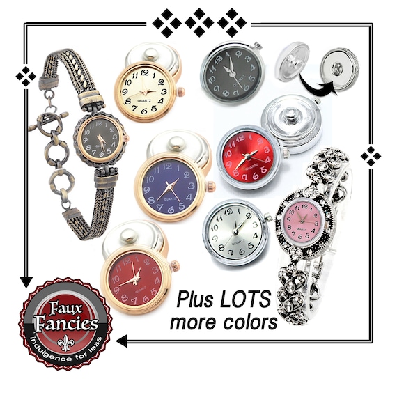 CLEARANCE! Snap Button WATCHES for 18mm bases, Snap Buttons, Ginger Snaps, Noose Snaps, #SnapButtonWatches, #SnapButtons, #GiftForHet