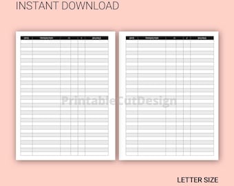 Scheckbuch Transaktionsregister Druckbare Planer Einlagen, Budgetierung, Finanzierung, Scheckregister PDF