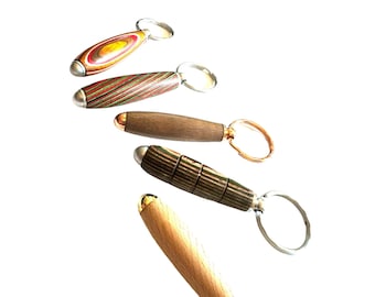 Keyring handmade from wood, sustainable, noble, perfect accessory for your keychain, simply unmistakable