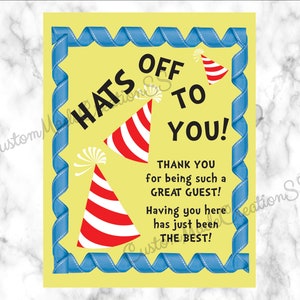 Thank You Sign, Hat, Party Sign, Bridal Shower, Baby Shower, Birthday, Decorations, Whimsical Decorations, Red White Teal Aqua