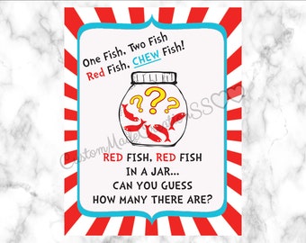 Pescado Rojo, Dulces, Baby Shower, Despedida de Soltera, Cumpleaños, Juego de Fiesta, Decoraciones Caprichosas, Rojo Blanco Teal Aqua