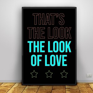 ABC - The Look Of Love Art A4 or A3 || Instant Download