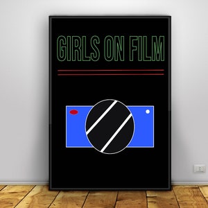 Duran Duran - Girls On Film Typography Wall Art A4 or A3 || Instant Download