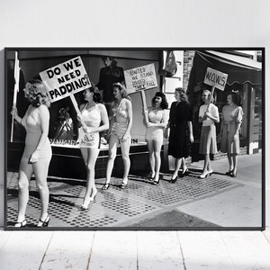 1947 Berkeley A History of Disobedience Feminist Wall Art Vintage Women Photo Poster Printable Black and White Photography, Digital Download