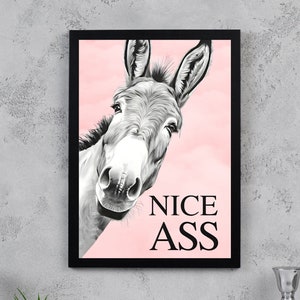 Bunda linda, burro no banheiro, decoração de banheiro, acessórios de banheiro, estampas rosa, estampas engraçadas de banheiro, estampas de arte de banheiro, DOWNLOAD DIGITAL