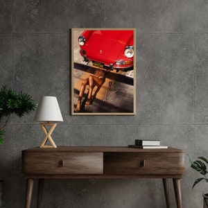 Porsche 911 Poster, Vintage Porsche Print, Retro Car Photo, Photography Print, Black White Photo Print,naked women,porsche 911 poster,porsche poster,vintage car poster,vintage photography,vintage porsche,vintage poster,women posters