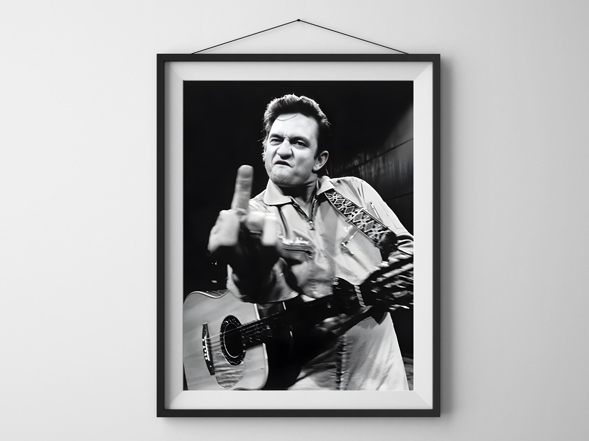 Johnny Cash Posters / Johnny Cash Black and White Wall Art, Album Cover ...