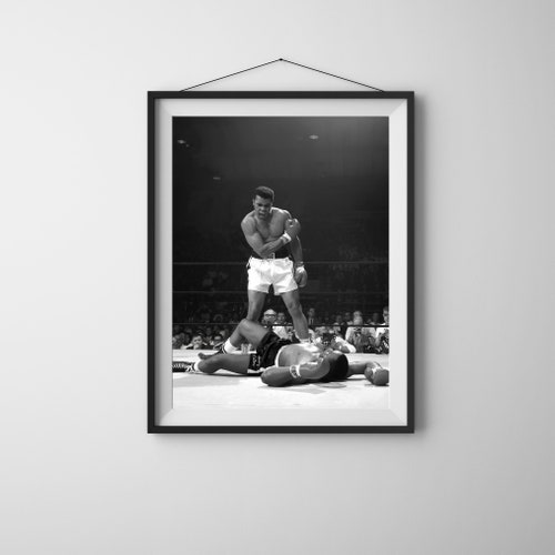Affiche Plastifiée Ali Vs Frazier - Philippines 1975 - Combat Du Siècle