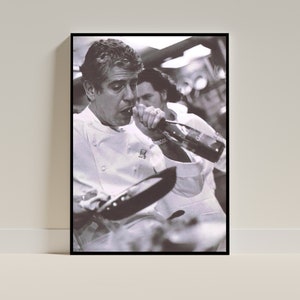 Anthony Bourdain Print, Photography Print, Chef Cooking Poster,black white wall art,chef art print,chef cooking print,chef poster,cooking poster,famous chef poster,kitchen poster,kitchen wall decor,photography prints,printable art,vintage poster