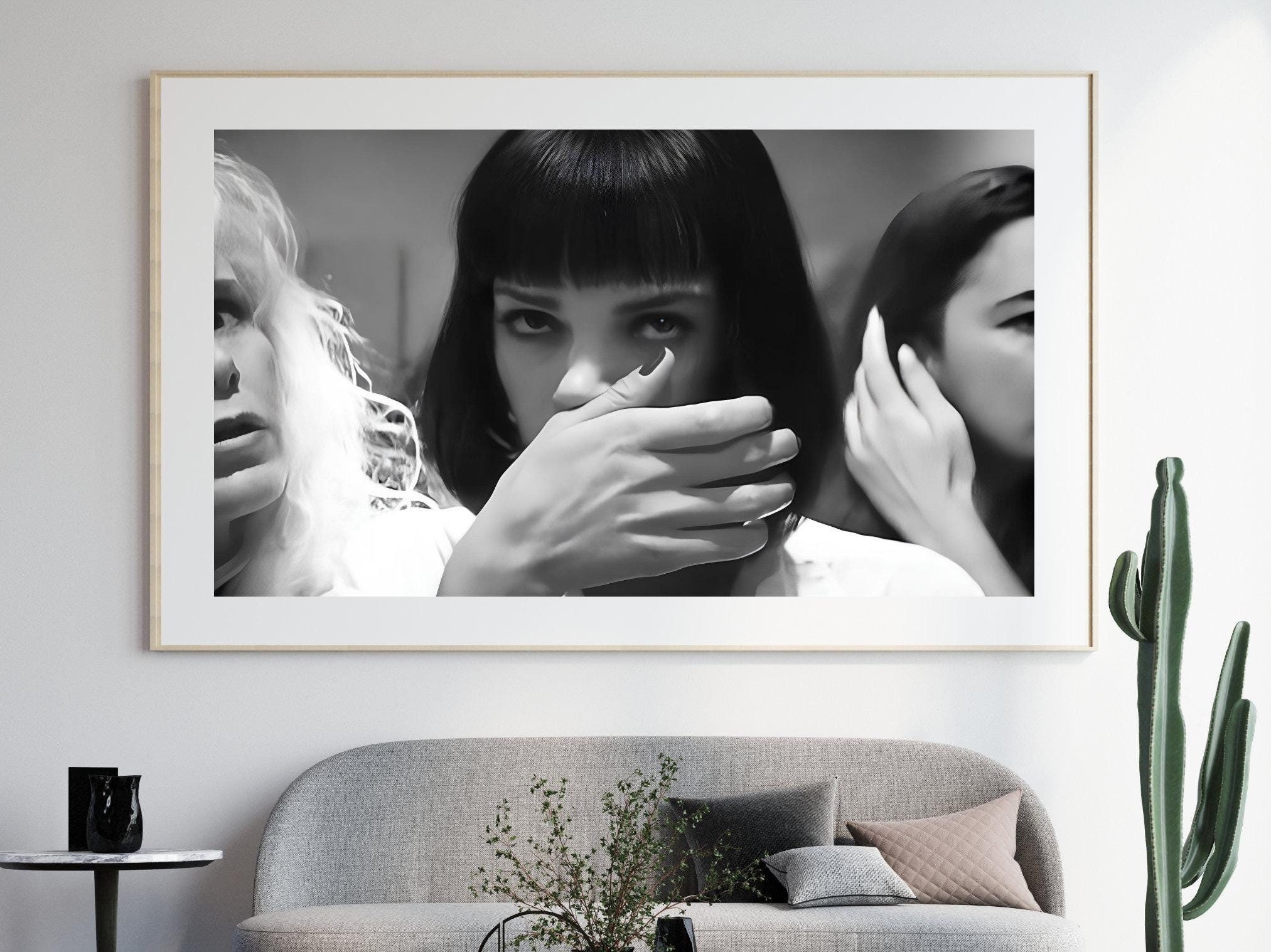 Pulp Fiction Movie Poster, Mia Wallace Toilet Scene, Printable Print Poster, Downloadable Poster, Digital Movie Art bathroom wall decor gift