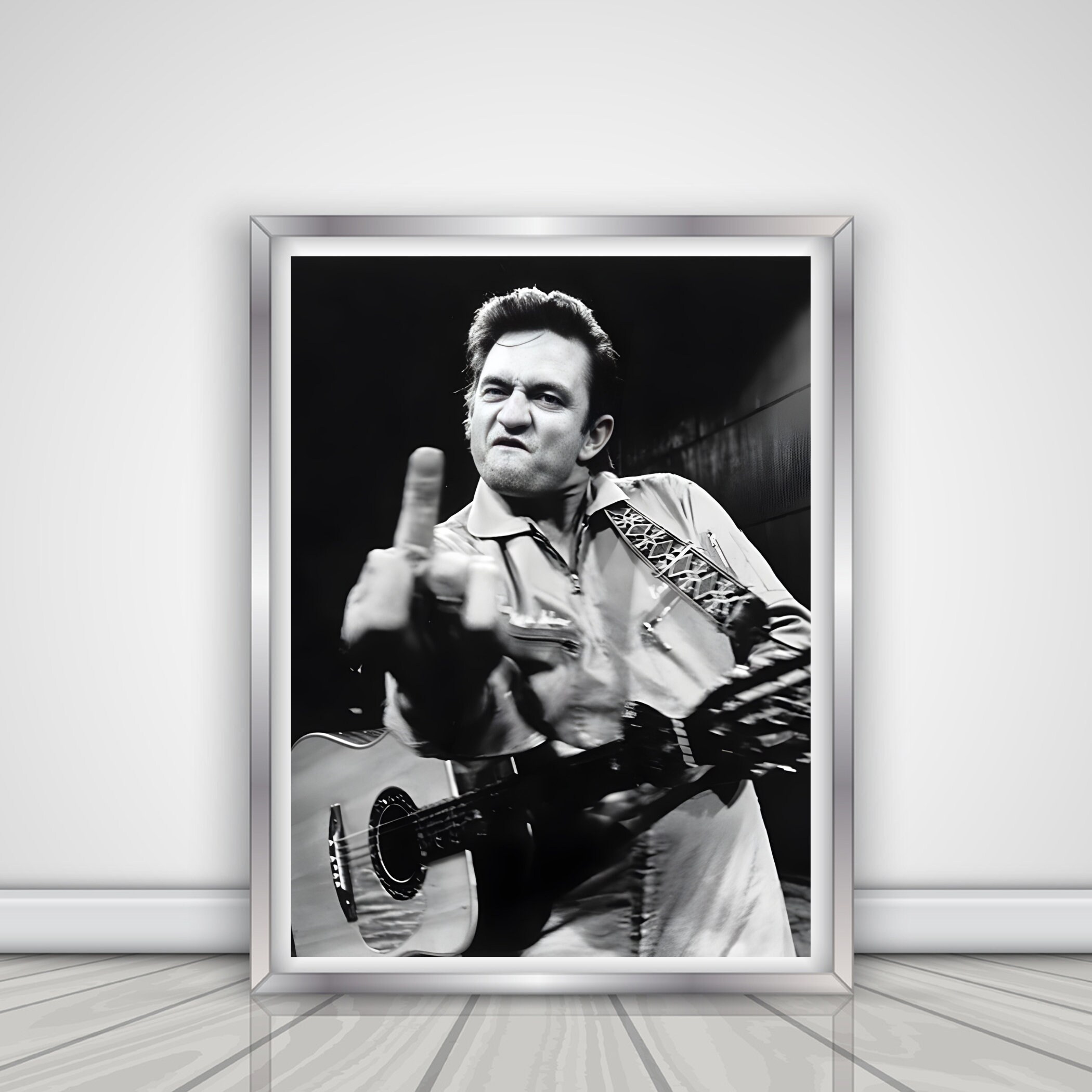 Johnny Cash Posters / Johnny Cash Black and White Wall Art, Album Cover ...