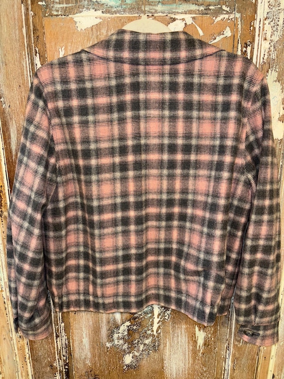 Pendleton Wool Button Down Jacket Pink and Gray P… - image 5