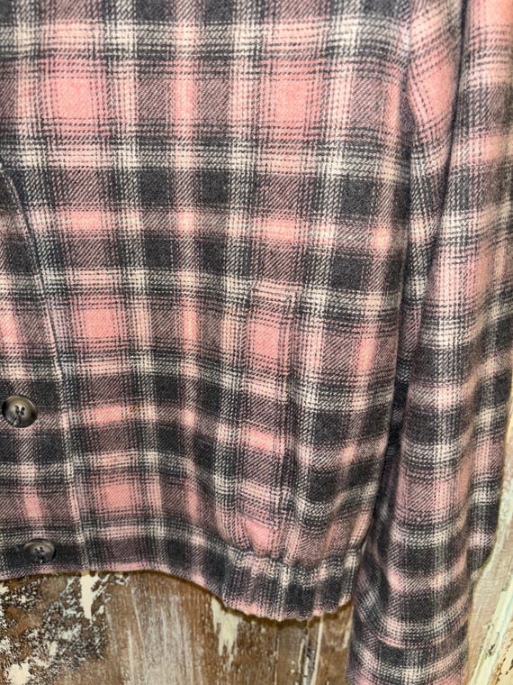 Pendleton Wool Button Down Jacket Pink and Gray P… - image 9