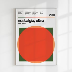 Nostalgie, Ultra - Frank Ocean | Schweizer Bauhaus Stil Album Poster