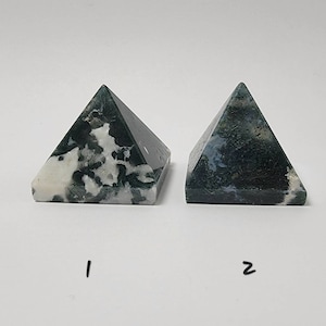 Moss Agate Pyramid (You pick)