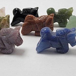 Drilled Mini Leaping Horse Figurine (Roughly 1&quot; Front to Back)