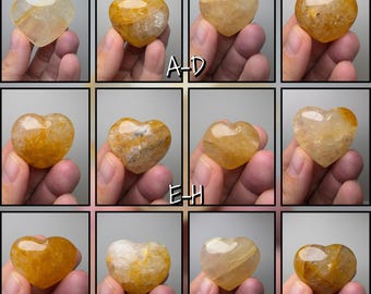 Golden Healer Quartz Heart (You pick)