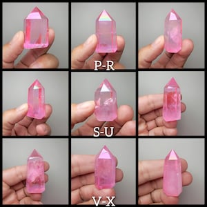 Mini Hot Pink Jelly Aura Quartz Tower (You pick)