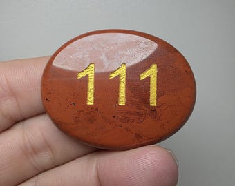 Red Jasper Angel Number 111 (Roughly 1-3/4")