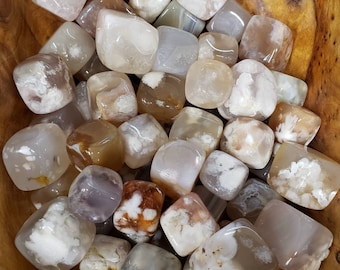 Flower Agate Cube Tumble