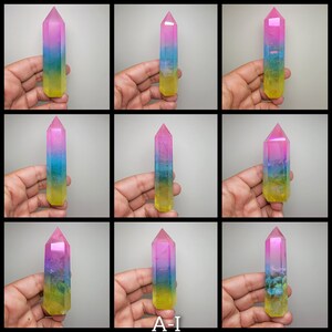 Multi-color Jelly Aura Quartz Tower (You pick)