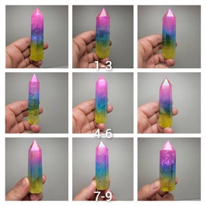 Multi-color Jelly Aura Quartz Tower (You pick)