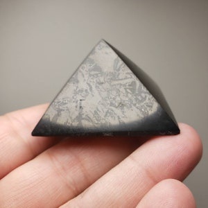 Black Shungite Pyramid (49 grams)