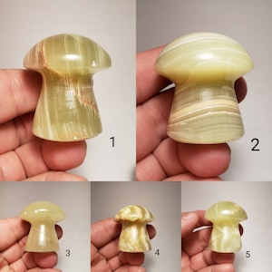 Banded Green Calcite Mushroom (You pick)