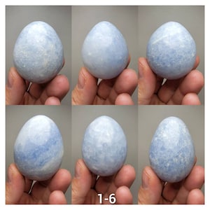 Blue Calcite Egg with Stand (You pick)