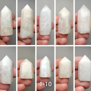 Tiny Pure White Moonstone Tower (You pick)