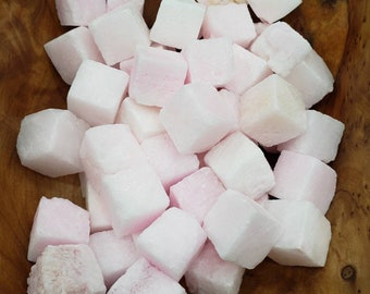 Rough Dyed/Enhanced Pink Aragonite Cube